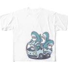 サメ わりとおもいのサメがたくさんトラックに All-Over Print T-Shirt