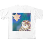 hottohitoiki_hokkorian ほっと一息ほっこり庵の宇宙猫☆Miracle Cat All-Over Print T-Shirt