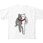 奇×屋の迫り来る犬 フルグラフィックTシャツ