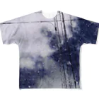 komaの水たまり　空と電線 All-Over Print T-Shirt