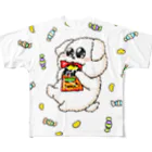 PoodleGag -  面白いプードルのスナックキャッチャー  フルグラフィックTシャツ
