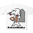 momokarubiのNo.10 左官かるび 犬 All-Over Print T-Shirt