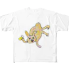 ハラペコの干支シリーズ　うさぎ All-Over Print T-Shirt