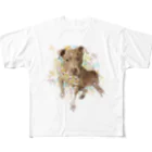 ダサいTシャツ屋さんのダサい t シャツ「犬」〜水彩画風〜 フルグラフィックTシャツ