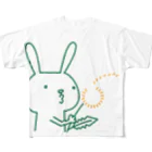 kazukazuのウサギサン フルグラフィックTシャツ