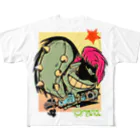 氷海屋のご陽気サボテン君（サンセット） All-Over Print T-Shirt