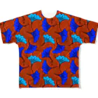 SANKAKU DESIGN STOREのMODERN VINTAGE PETAL。 D All-Over Print T-Shirt