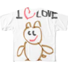 FUKUI11carpbotのアイラブ森野クマさん All-Over Print T-Shirt