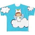 misakoのペガくん雲の上 フルグラフィックTシャツ