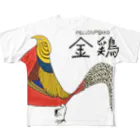 PELLONPEKKOの金鶏 フルグラフィックTシャツ