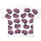 Washiemon and Ai-chan's ShopのBrains (Pink) All-Over Print T-Shirt