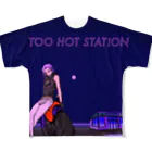 YASUHIRO DESIGNのTOO HOT STATION フルグラフィックTシャツ