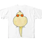 ことりスキーのまんまるオカメインコちゃん フルグラフィックTシャツ