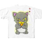 みぅ福島の全力でちゅーするネコ フルグラフィックTシャツ