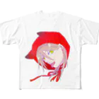 夜店のオオカミフードの赤ずきんちゃん　カラフル All-Over Print T-Shirt