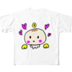 Yu-yuのゆるかわベビーの天使ちゃん フルグラフィックTシャツ