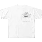 Densetsu-Kaito-Hのポケットネコちゃん フルグラフィックTシャツ