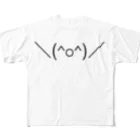 ASCII mart-アスキーマート- アスキーアート・絵文字の専門店の＼(^o^)／人生オワタ（じんせいオワタ） ロゴのみ All-Over Print T-Shirt