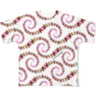 momenkoTWのぐるぐるラビット茶色+ピンク All-Over Print T-Shirt