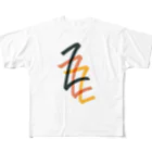 tsukune69のシンプルライン フルグラフィックTシャツ