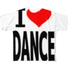 AAAstarsの愛　ハート　DANCE　(　I 　Love　DANCE　） フルグラフィックTシャツ
