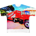 アロハスタイルハワイのハレイワ　バドワイザー（Budweiser） All-Over Print T-Shirt