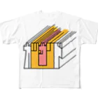 Bernardのロゴショップのカツサンド フルグラフィックTシャツ