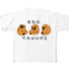 たぬマーケットのもこもこエゾタヌキ All-Over Print T-Shirt