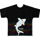 1℃⑥8〜わんど☆ろくまる屋の鯉するロクマル All-Over Print T-Shirt