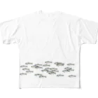 魚長～UoChou～のウルメイワシの群れロール柄 All-Over Print T-Shirt