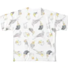 まめるりはことりのたっぷりオカメインコちゃん【まめるりはことり】 All-Over Print T-Shirt