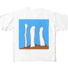 みんちょの家のチンアナゴ三兄弟 All-Over Print T-Shirt