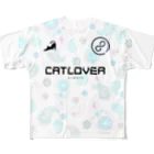 asobi+o　（ｱｿﾋﾞﾄ）のサッカー for catlover_cityFC フルグラフィックTシャツ