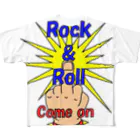 MusicJunkyのRock&Roll フルグラフィックTシャツ