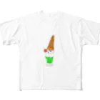 nocomのクリームソーダ フルグラフィックTシャツ