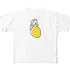8anna storeの人体のなぞ。シンプルな心臓。 フルグラフィックTシャツ