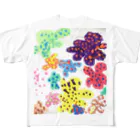 ichiartのドットのお花たちシリーズ All-Over Print T-Shirt