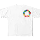 開運CROSS❖JAPAN。のSDGs Round All-Over Print T-Shirt