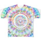 太陽の光降りそそぐ庭の星の花かんむり All-Over Print T-Shirt