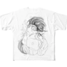 蜜蜂屋グラフィックス★の【棺ノ王子】濡れ髪★シリーズ/ラン All-Over Print T-Shirt