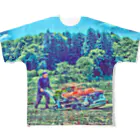 マエニススムの田植えする者 All-Over Print T-Shirt