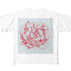 ピッチーの芍薬 peony フルグラフィックTシャツ