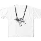 牛のTシャツ屋の牛ストラップ フルグラフィックTシャツ