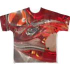 白米屋のガラス赤 フルグラフィックTシャツ