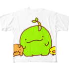 パンプキングダムのまめもやしまめもダイカットTシャツ フルグラフィックTシャツ