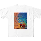 waveのサーフィン 132 フルグラフィックTシャツ