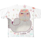 bird colonyのあったかすぷりんぐはとクン フルグラフィックTシャツ