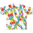 utanogoodsのpaper chain フルグラフィックTシャツ