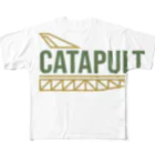 kimchinのカタパルト CATAPULT ロゴ フルグラフィックTシャツ
