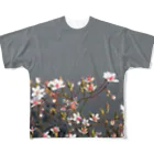 FINCH LIQUEUR RECORDSの庭先の花 フルグラフィックTシャツ